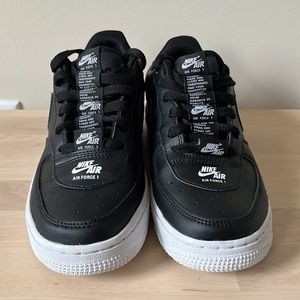 Black&White Nike Air Force 1s/ Kids size 4.5/ kids sneakers